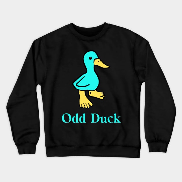 Funny Odd Duck Crewneck Sweatshirt by Mochi Merch